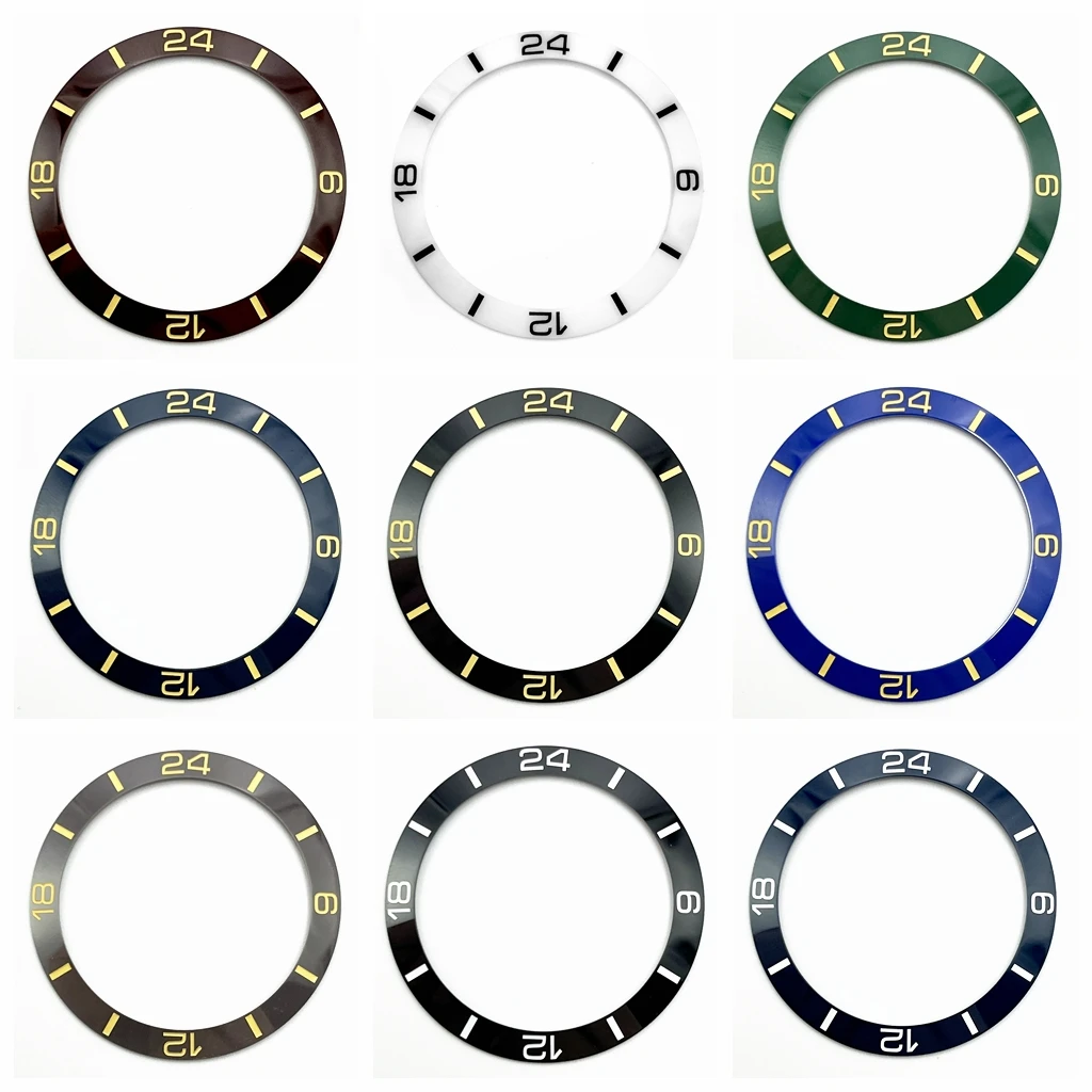 High Quality 38mmx30.6mm Ceramic Bezel Insert for 40mm Watch Case Men's GMT Watch Bezel Accessories