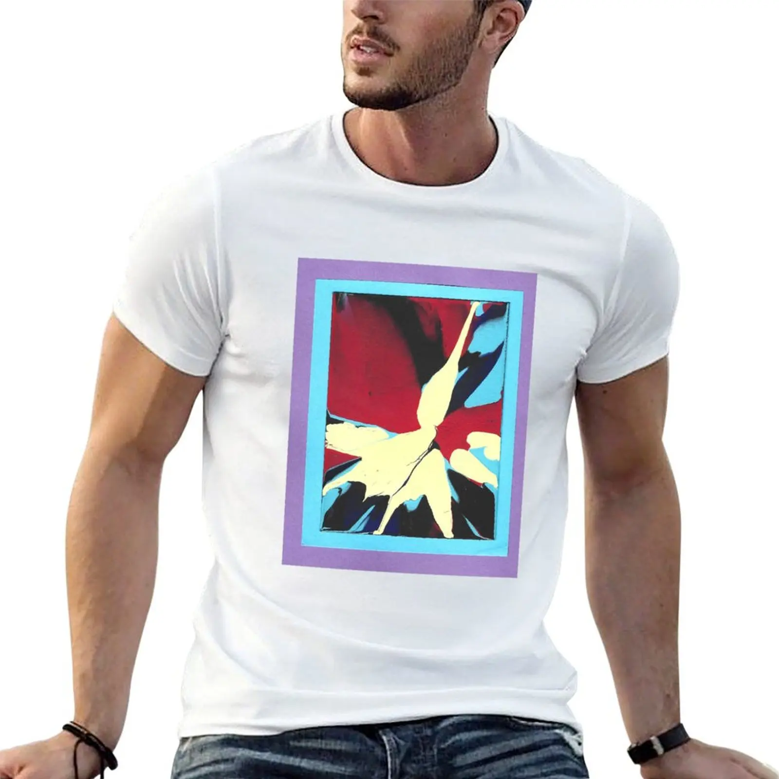 Spin Art No. Seven T-Shirt Trendy Print Short Sleeve T-Shirt