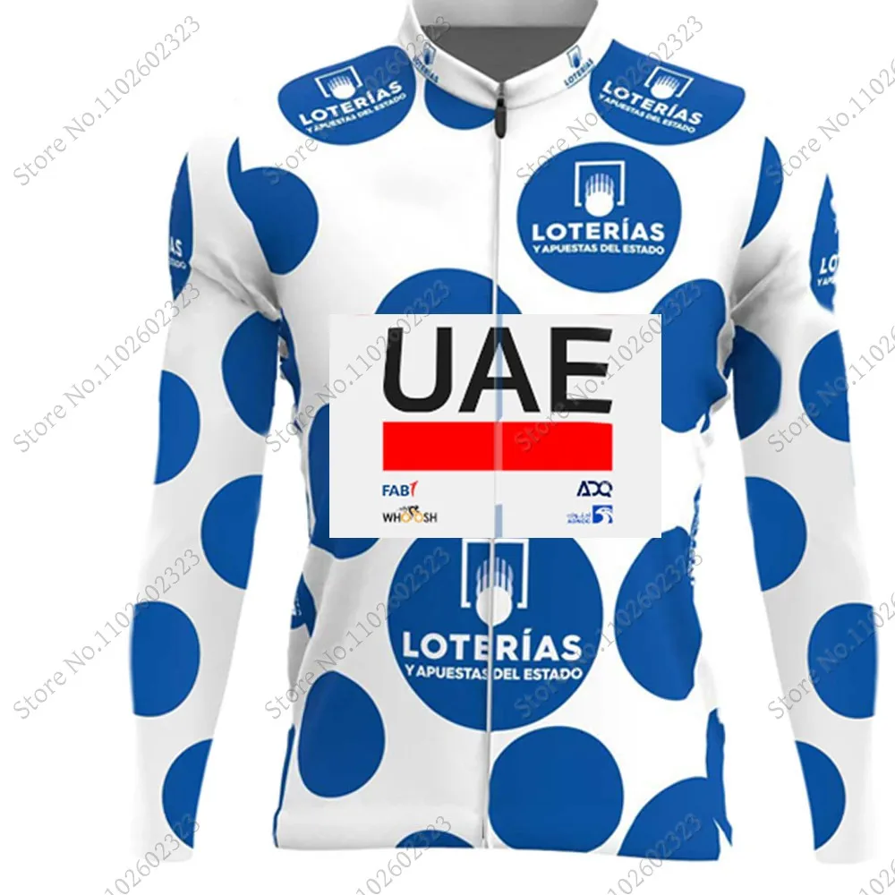 Spain Tour UAE Team 2024 Cycling Jersey Long Sleeve Red Green Clothing Race Road Bike Shirts Bicycle Tops MTB Uniform Maillot