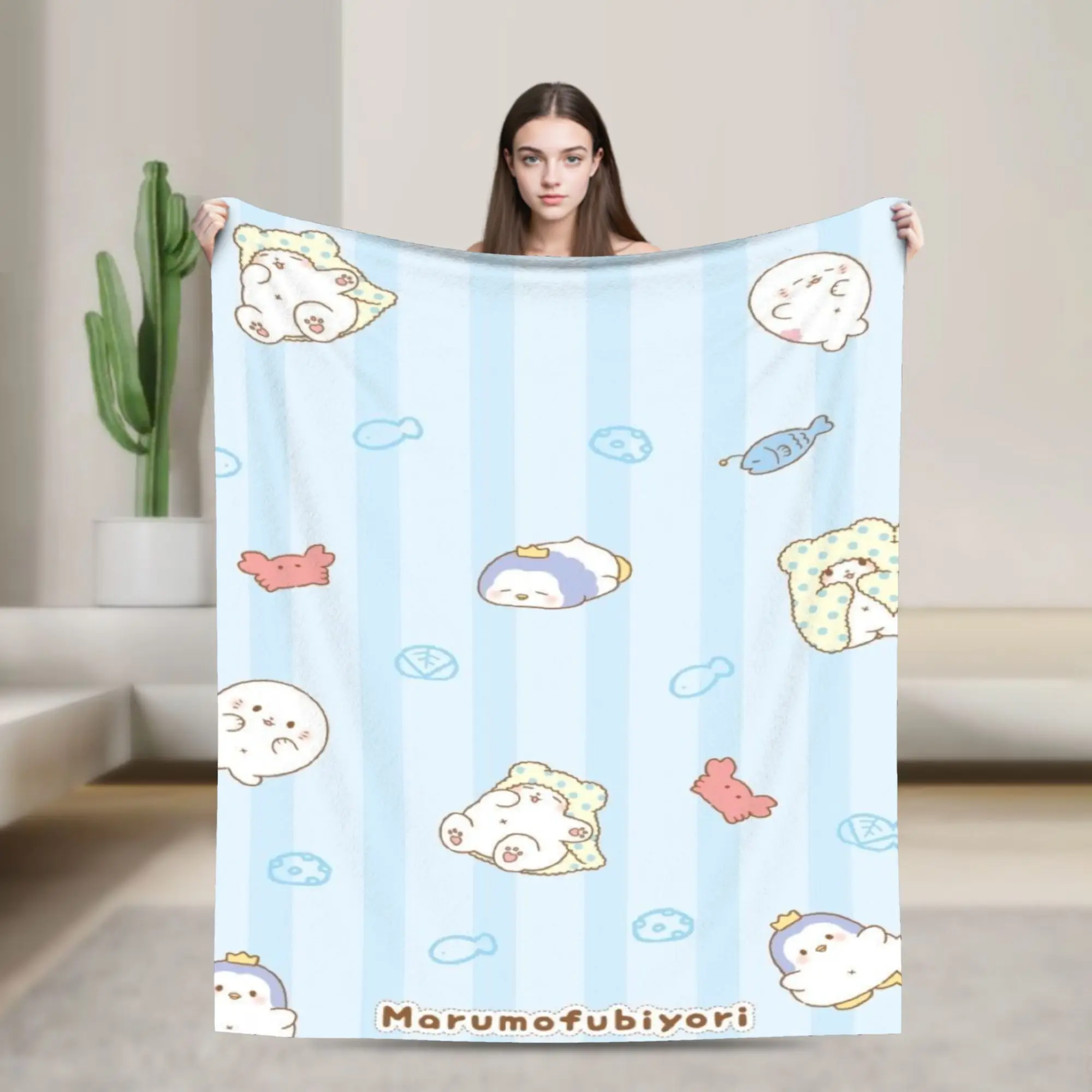 

Подарочное одеяло Marumofubiyori для мужчин и женщин, ультра мягкие одеяла для гостиной, 50x60 дюймов, разные размеры