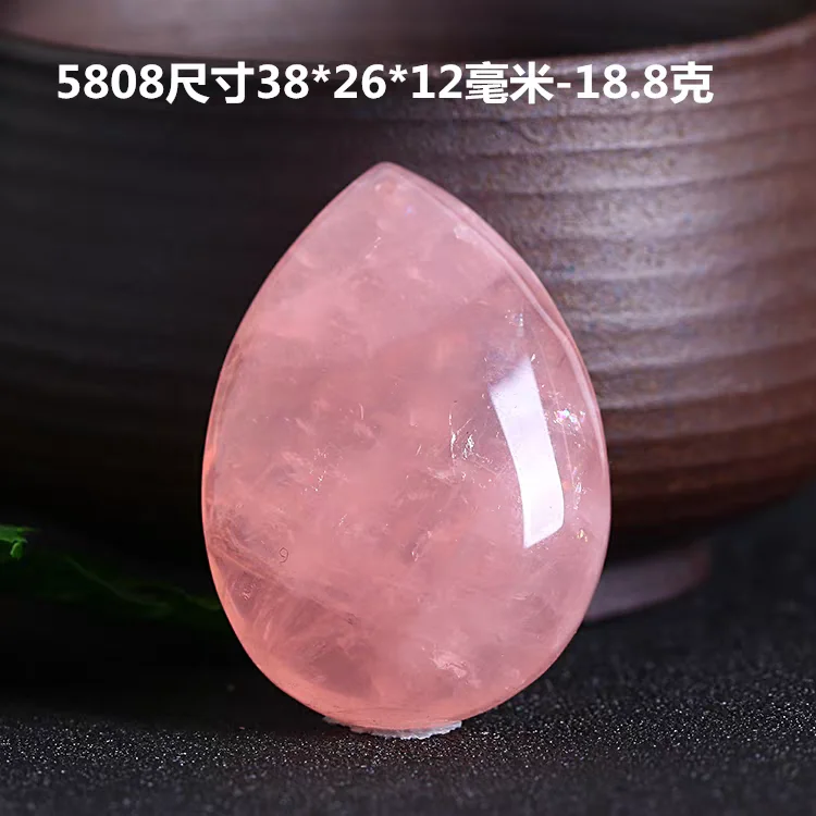 

Natural Rose Quartz Water Drop Pendant Red Pink Rose Quartz Madagascar Women Men Love Stone AAAAA