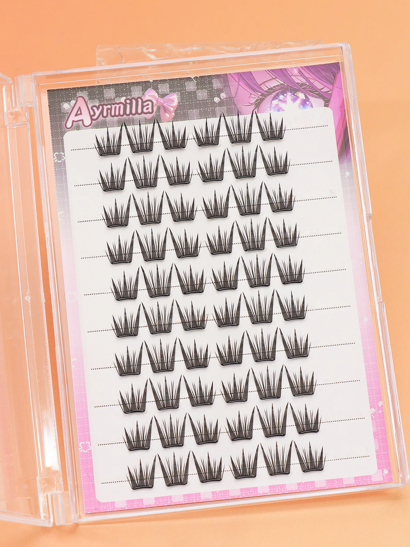 10 rows of natural female group love bean, fox eye, cat eye, no need for glue, convenient and reusable false eyelashes