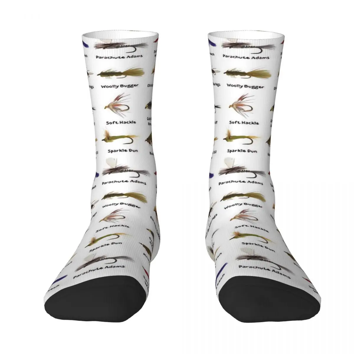 Fly Fishing Flies Fisherman Fishing Unisex Winter Socks Outdoor Happy Socks Street Style Crazy Sock