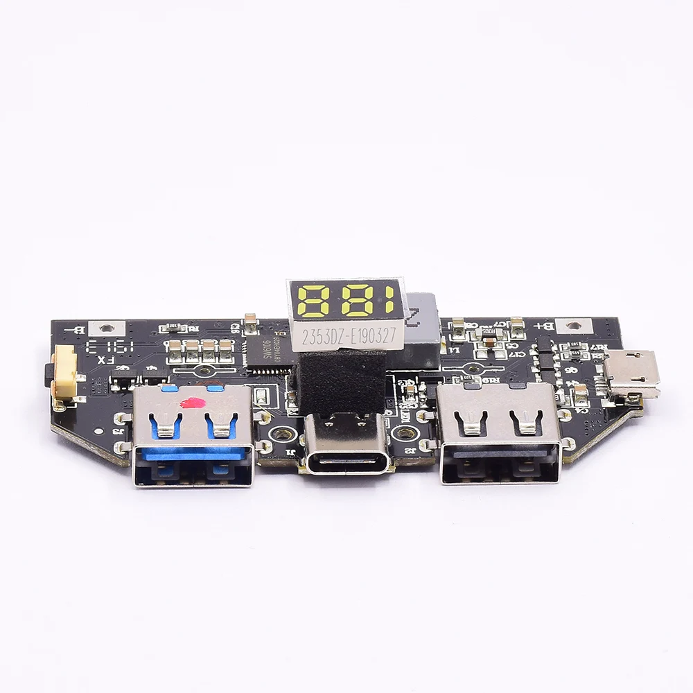 USB Type-C QC3.0 PD SW6106 Quick Charging Board 5V-12V Fast Charger Module LED Display For Lithium Li-ion Battery DIY Power bank