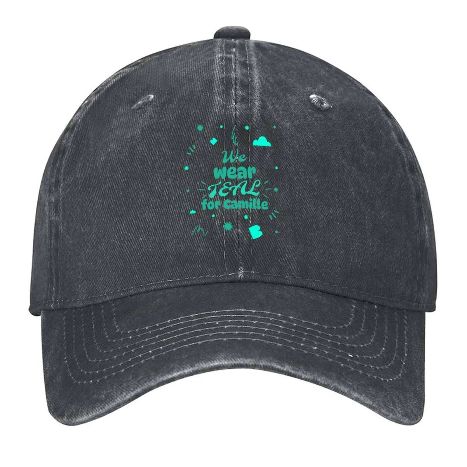 

We wear teal for Camille! Baseball Cap summer hat hiking hat fashionable Golf Wear Women's Hats Men's