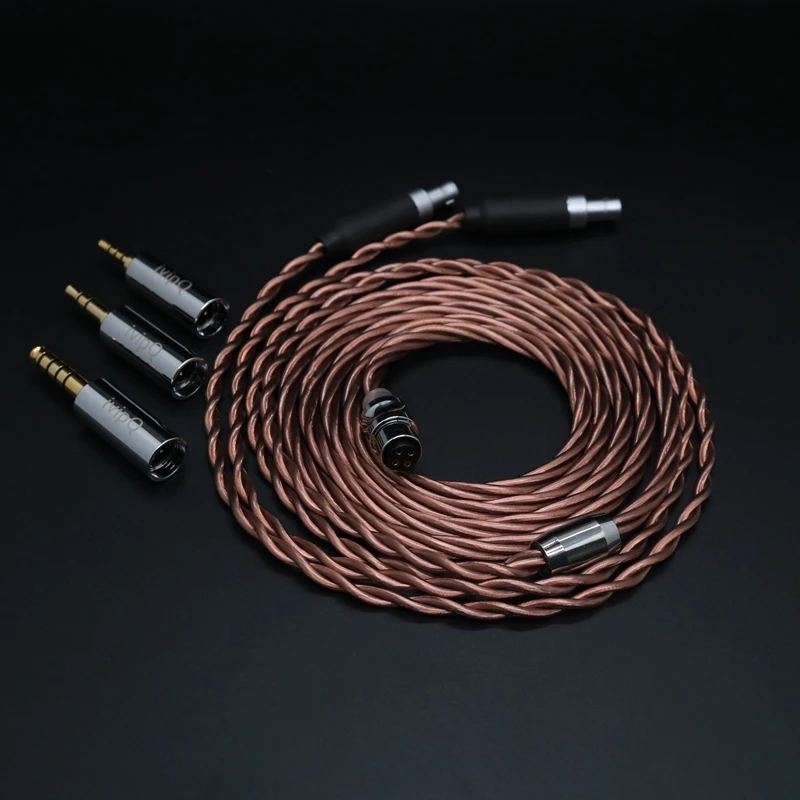 ivipQ-39 IEM Cable 4-Core 5N UPOCC Single Crystal Copper Modular Headphone Upgrade Cable 3.5mm/4.4mm/2Pin/MMCX