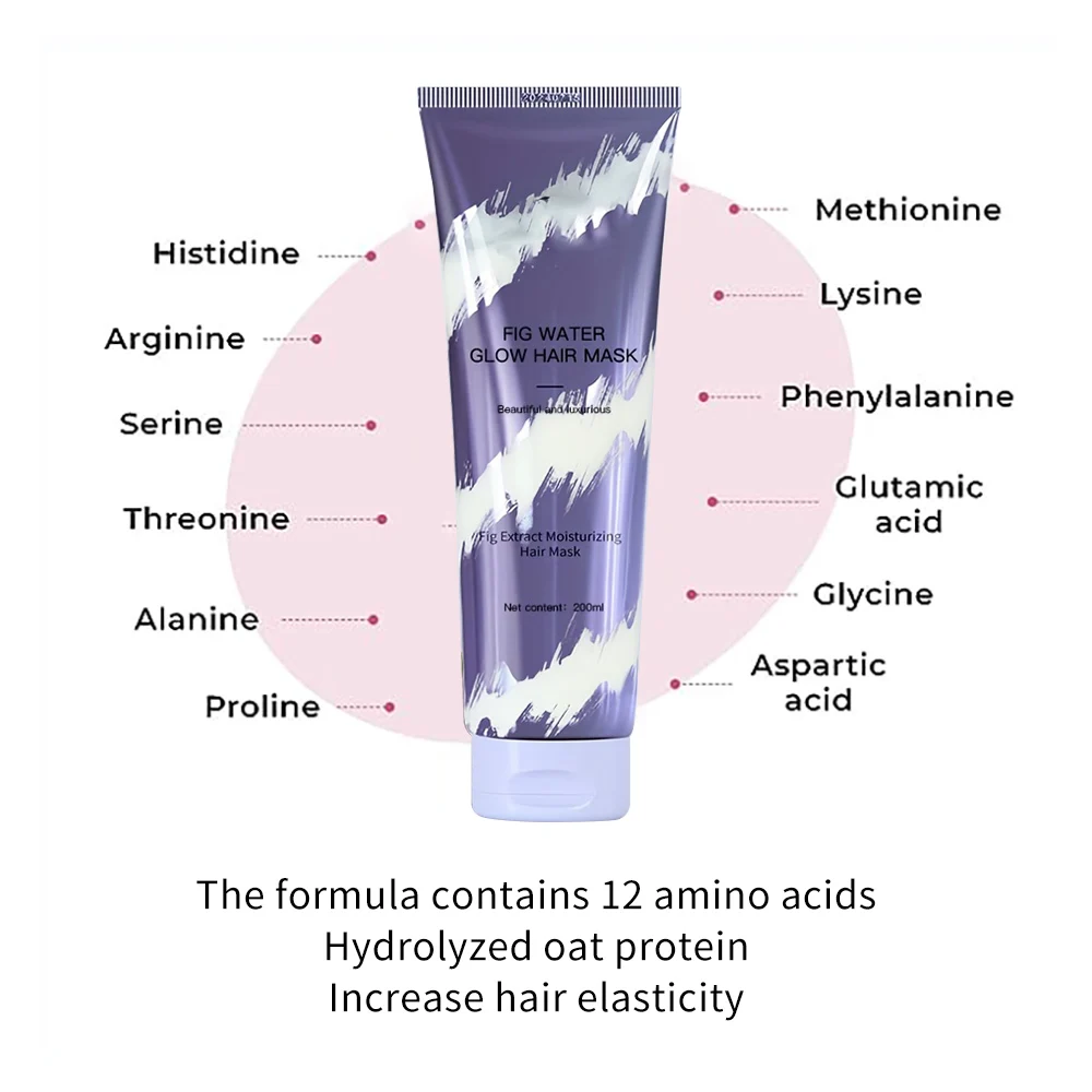 Mascarilla hidratante para el cuidado del cabello, 200ml, repara el cabello dañado, ilumina el cabello, alisa el cabello, repara profundamente el cuidado del cuero cabelludo