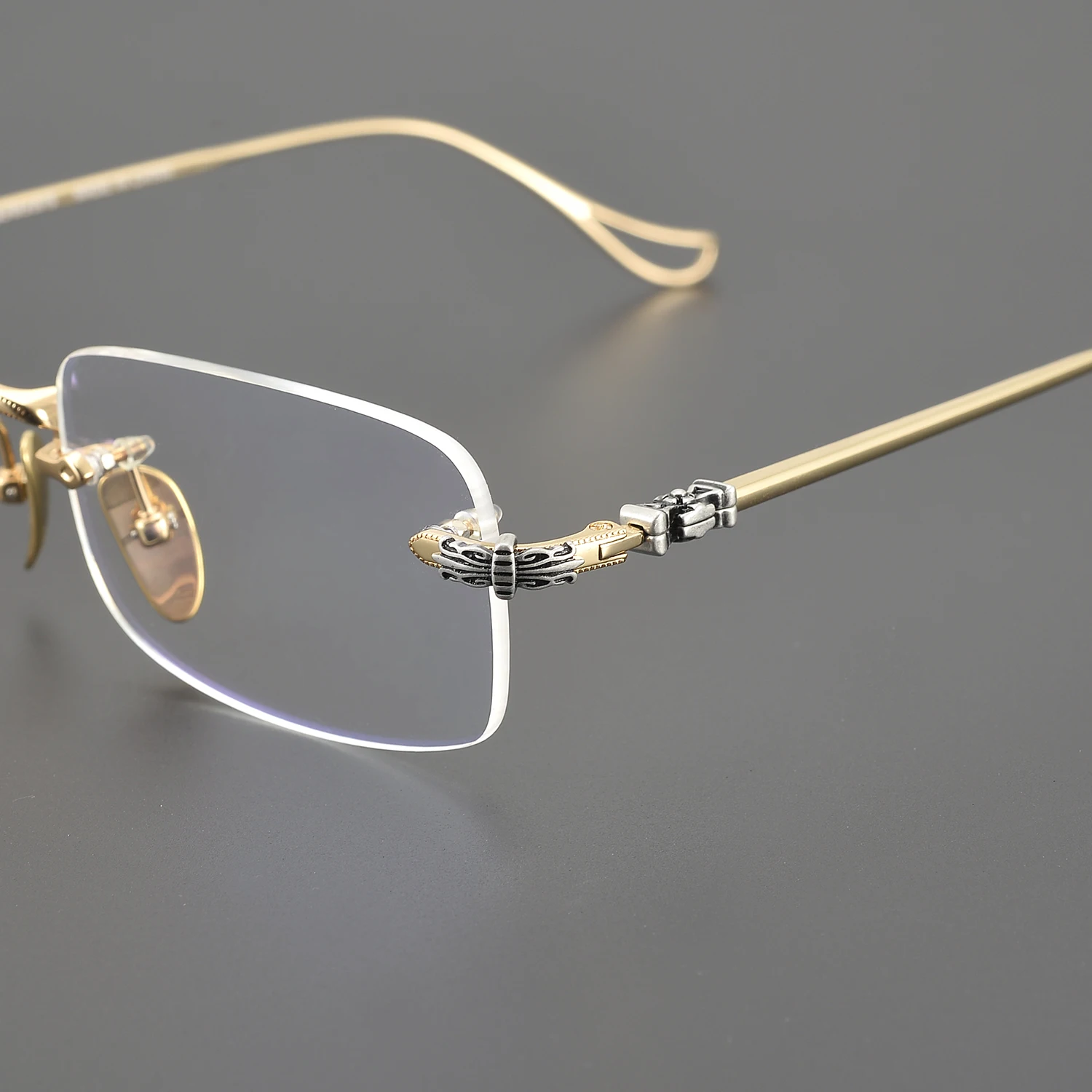 2024 Sunglasses For Women Stylish Vintage Carter Luxury Eyewear Frame Big Square Titanium Rimless Designer Men SUN GLASSES