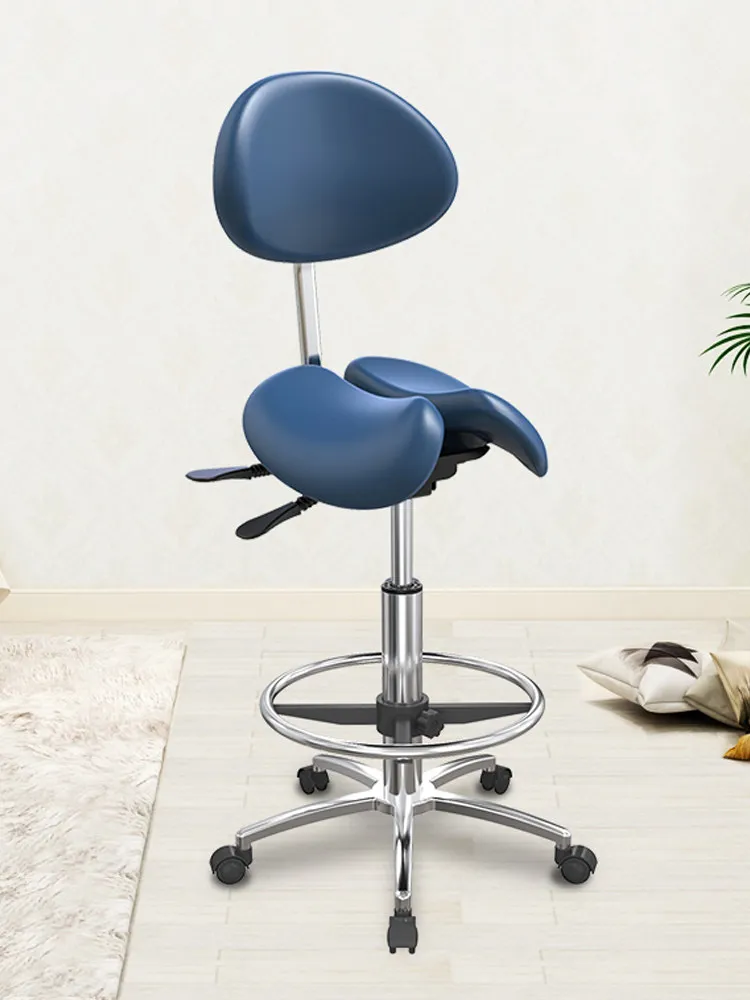 Saddle Chair Ergonomic Dentist Orthodontic Riding Chair Beauty Hairdressing Lift Bar Chair Laboratory Computer Chair