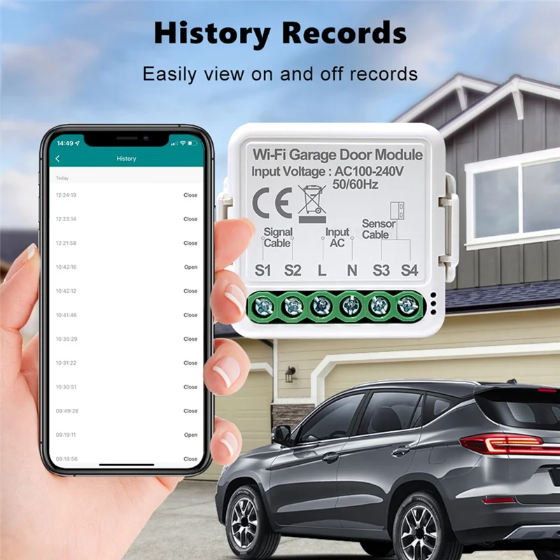 Interruptor da porta da garagem tuya inteligente wifi interruptor da porta da garagem sensores abridor controlador de voz interruptor controle remoto para casa vida inteligente
