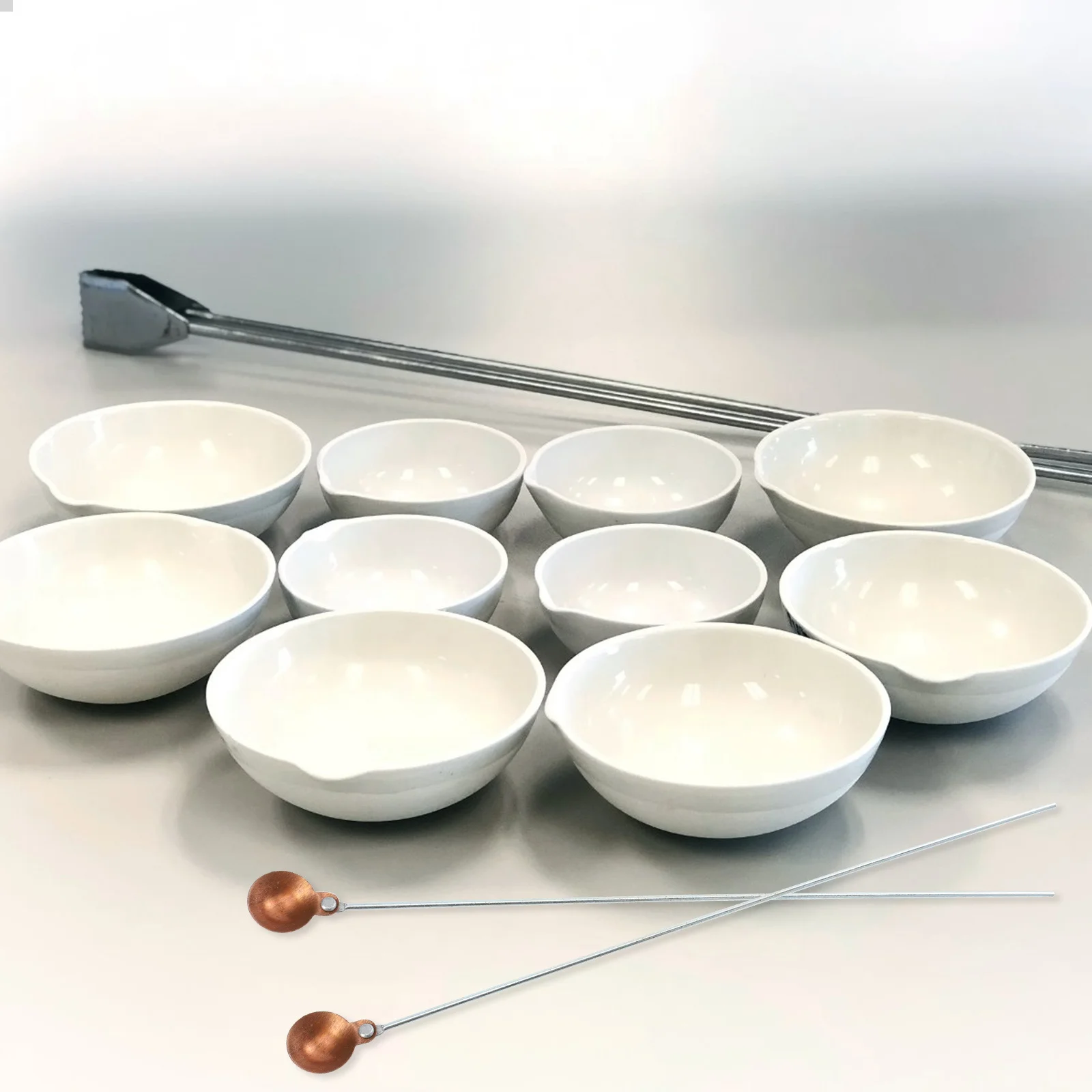 

10pcs Burning Spoon Copper Iron High Temperature Resistant Laboratory Supplies For Chemical Experiment Teaching Instrument