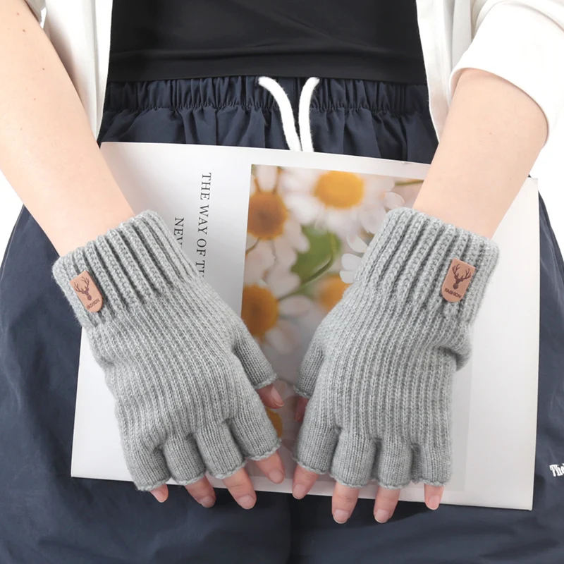 Winter Warme Strickhandschuhe Retro Fingerlose Handschuhe für Männer & Frauen Outdoor Sport Touchscreen Arbeitshandschuhe Guantes