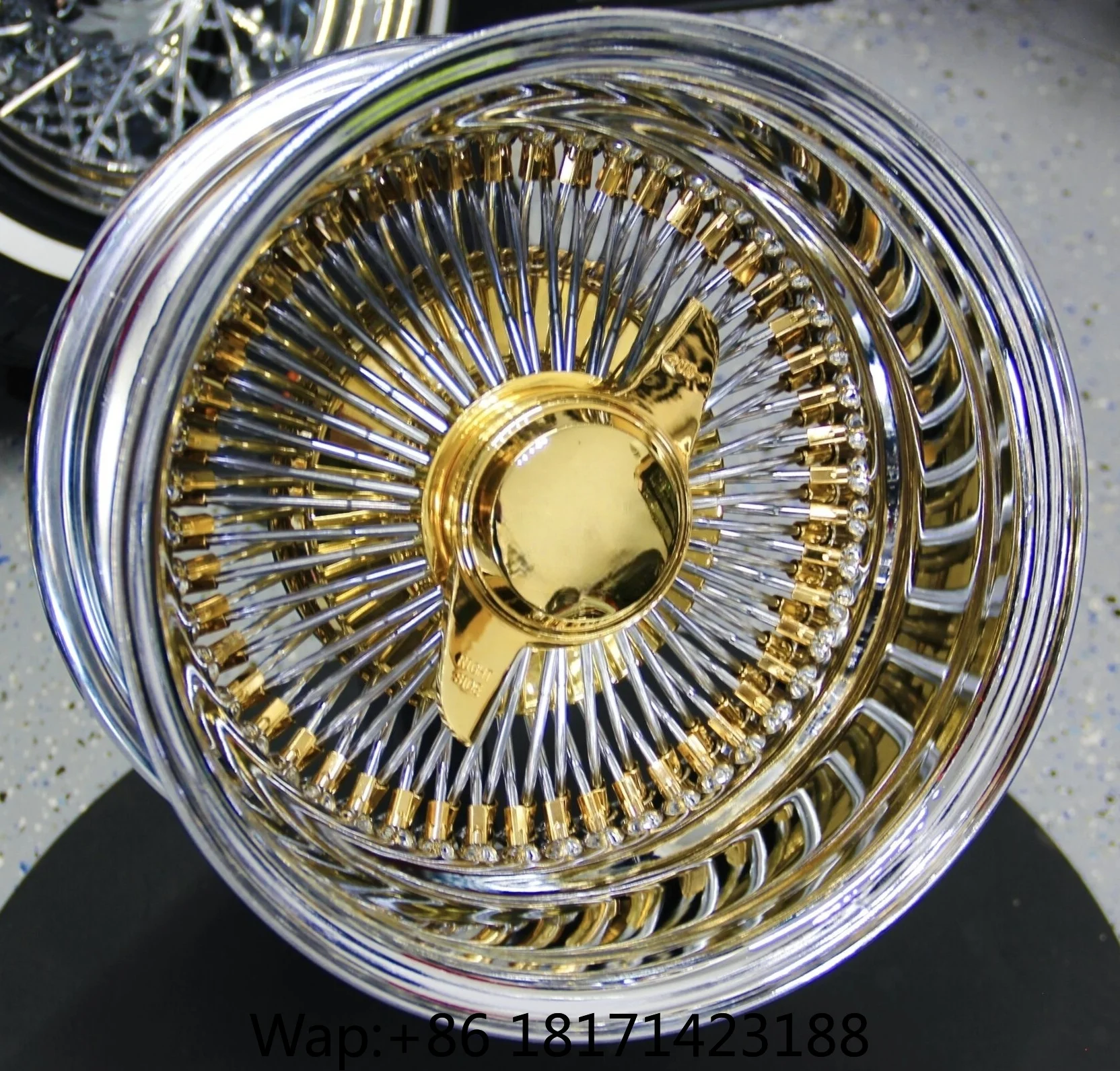 【Hot】New Wire Wheels 13x5.5 13x7 14x7 13 14 15 16 17 Inch 72 100 Spoke Knock Off Chrome Wire Wheels for Classic Impala Old Schoo
