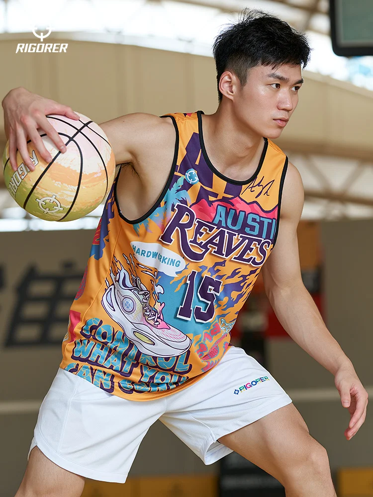 

Rigorer Sport Sublimation Vest Austin Reaves Same Style Vest Basketball Men Sports Sleeveless Short [Z123310399/Z123110324]