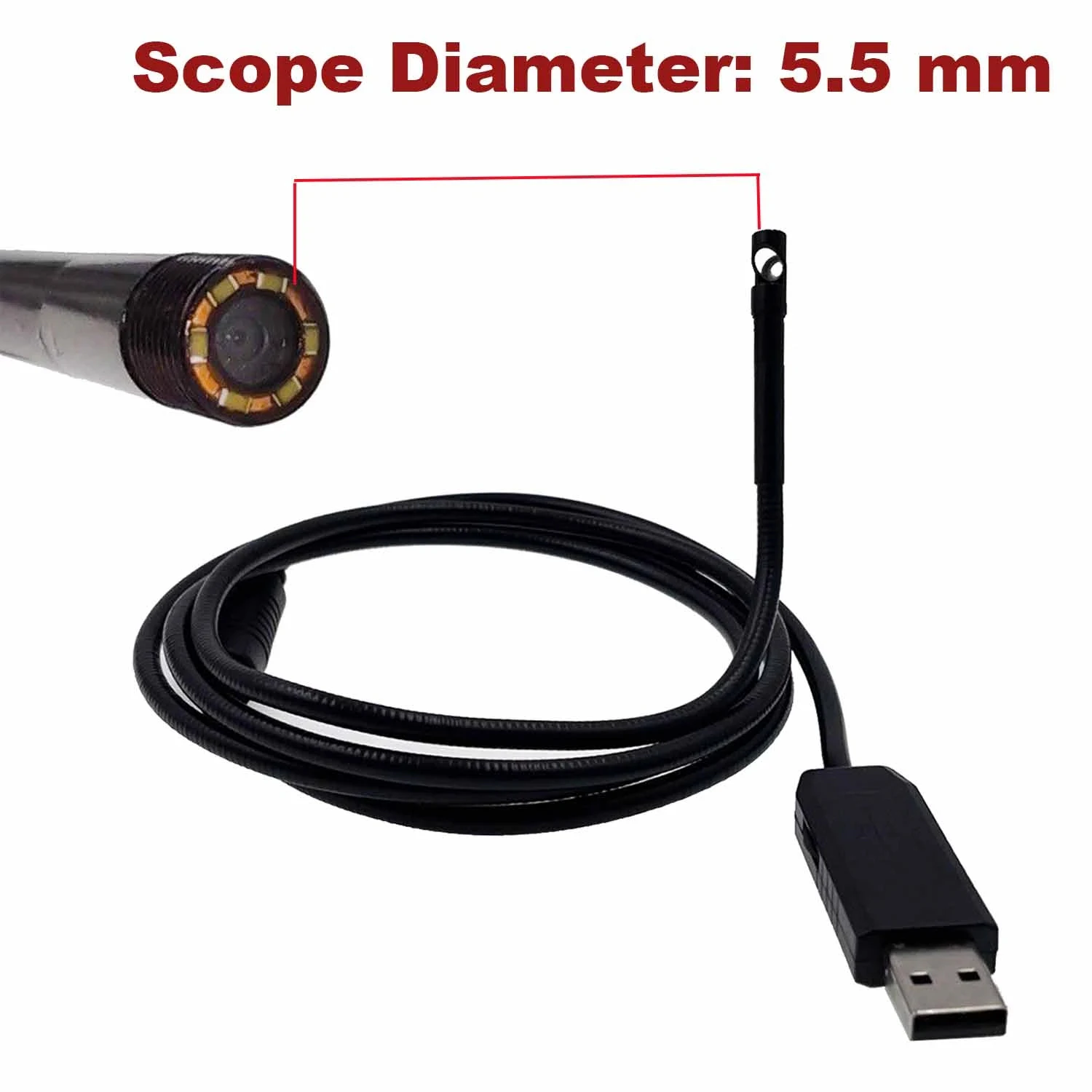 THINKCAR THINKTOOL USB Video Inspection Scope Camera with LED Light Endoscope for Automotive Diagnostic Tool for Pro 60 inch