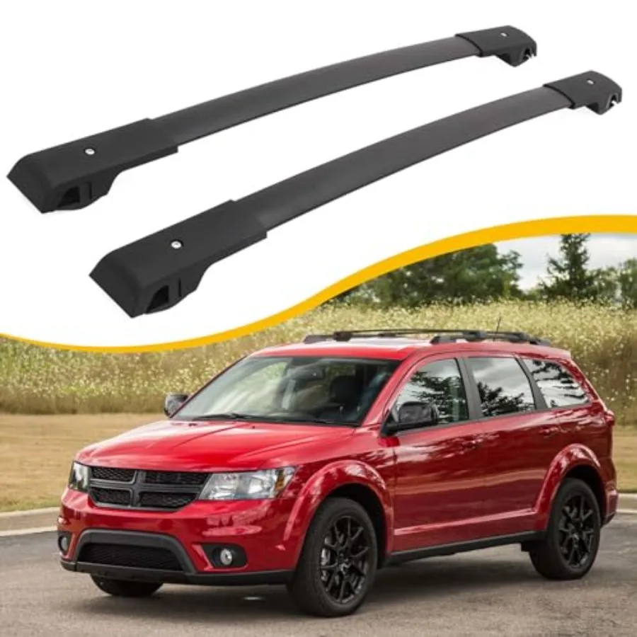 

Cross Bars Roof Rack for Dodge JUCV Journey 2009-2020 Aluminum Crossbar Luggage Rack with Side Rails Black Durable Cargo Carrie