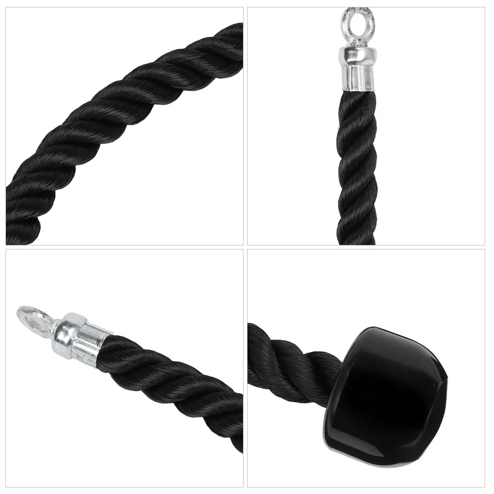 2 Pcs Single End Tension Rope for Bodybuilding Exercise Head Triceps Pull Down Cord Gym Supplies