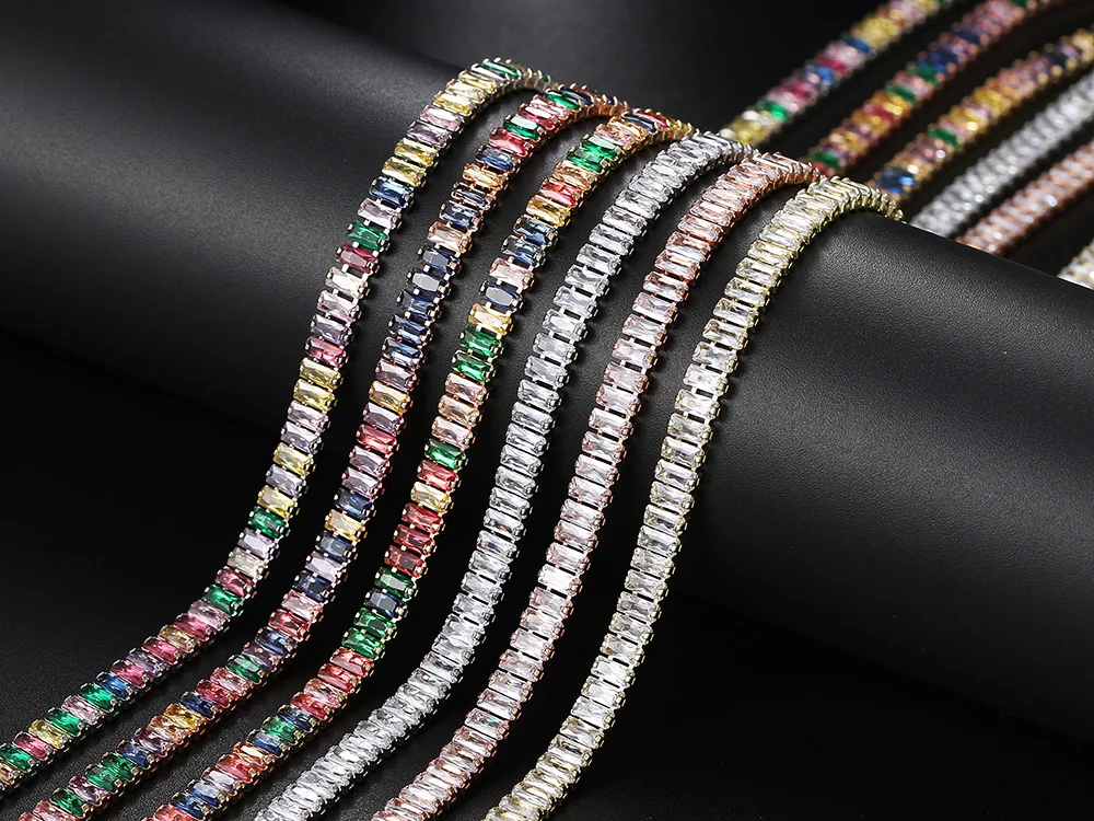 Diamant Tennis Choker Halskette für Frauen Luxus Dazzling Iced Out Zirkonia Kragen Kette auf Neck Hochzeit Partei Schmuck Großhandel – Detail 6