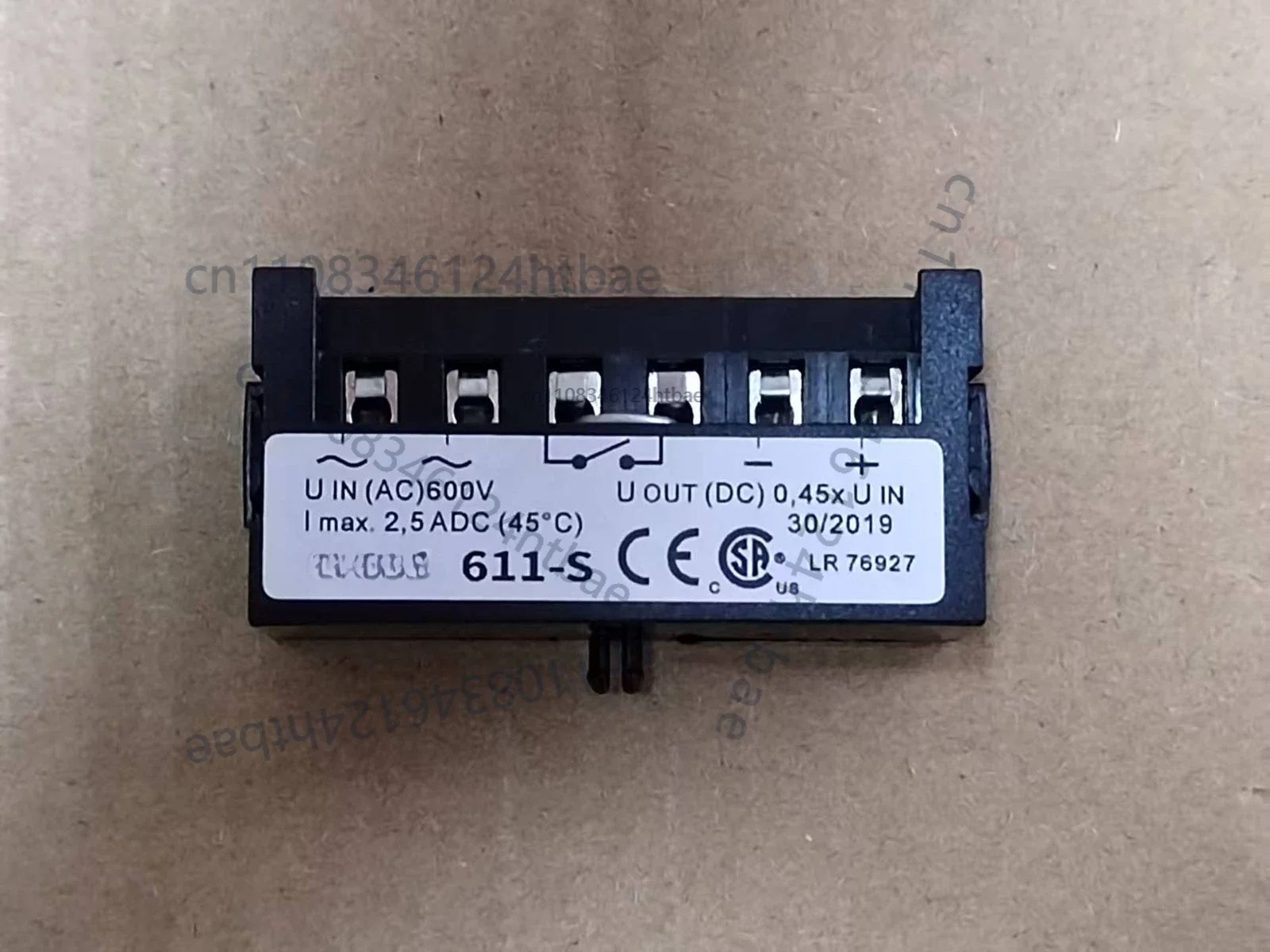 FOR PMEA 611-S UIN AC 600V OUT DC 0.45 I max 2.5 ADC LR 76927 Motor brake rectifier