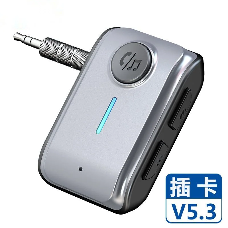 W2 Hands-Free Bluetooth 5.3 Receiver Wireless Adapter 3.5mm AUX for Car Speaker Headset Audio Music Receiver  Adapter