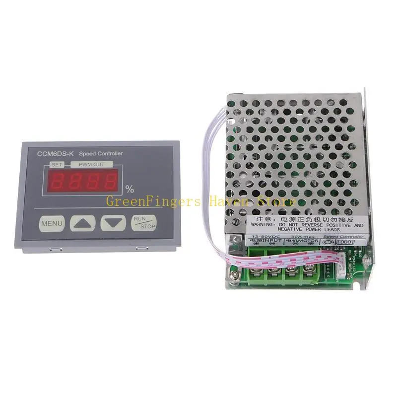 F68D 12-80V PWM 30A for DC Motor Speed Controller With Digital Display Panel