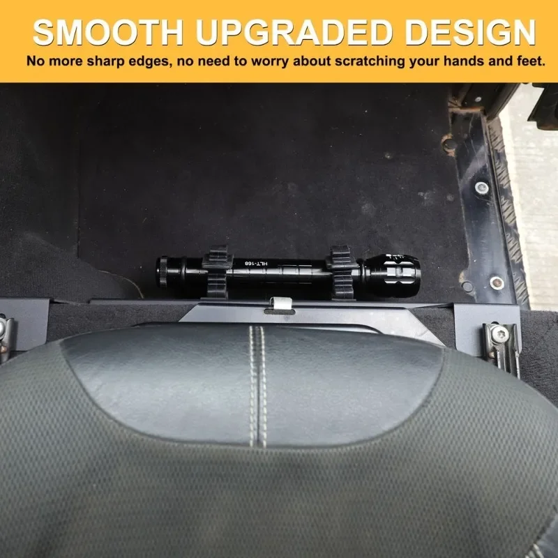 

Aluminum Alloy Black Car Under Seat Flashlight Holder Bracket Interior Car Accessories For Land Rover Defender 2004-2018