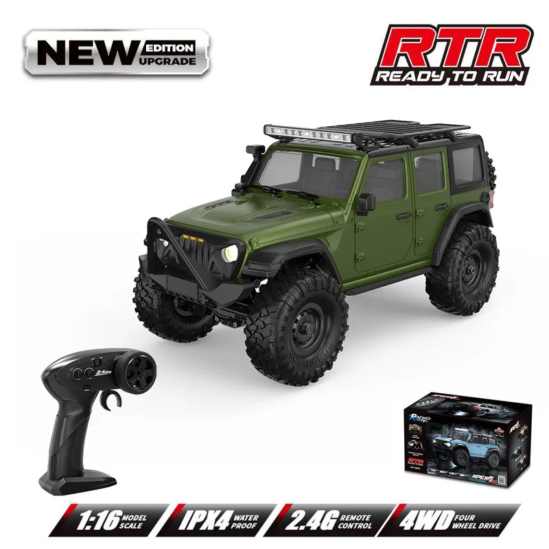 

Huangbo 2025 New Products R1601~R1609 Liema/Wrangler 1:16 Full Scale Model Climbing Car RC Remote Control Car