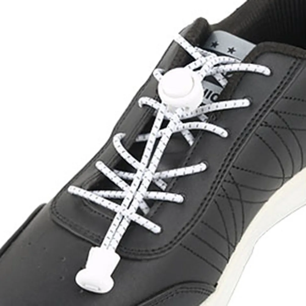 

1Pair Reflective Laces Lazy Elastic for Night Running Sports Jogging Hiking Climbing Easy Adjust Comfortable White