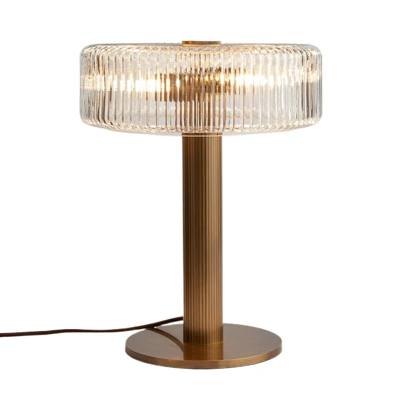 

Postmodern minimalist metal glass table lamp high sense Nordic light luxury designer living room