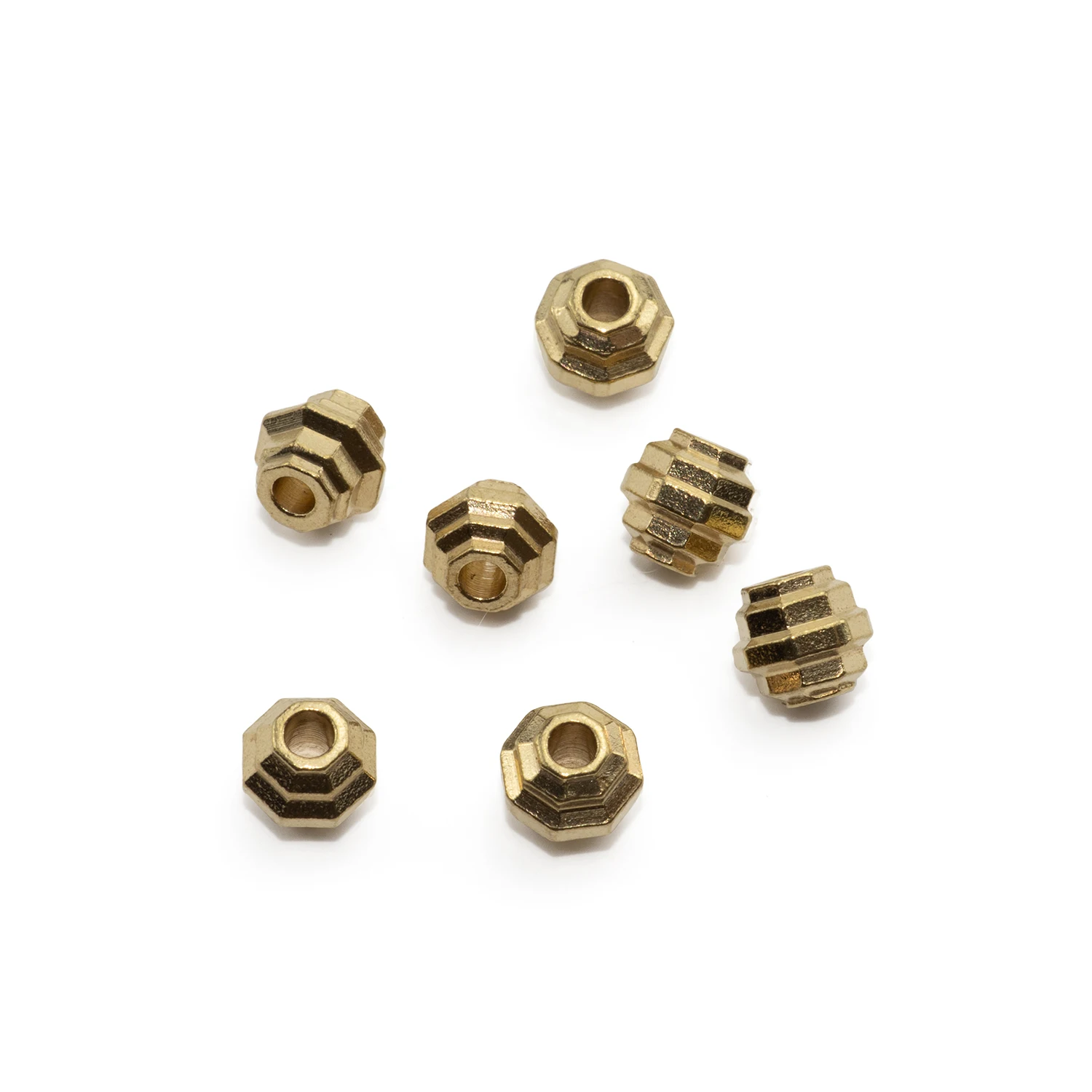 

20pcs Raw Brass Metal 6mm Thread Loose Beads Spacer Beads Diy for Bracelets Earrings Making Jewelry Findings