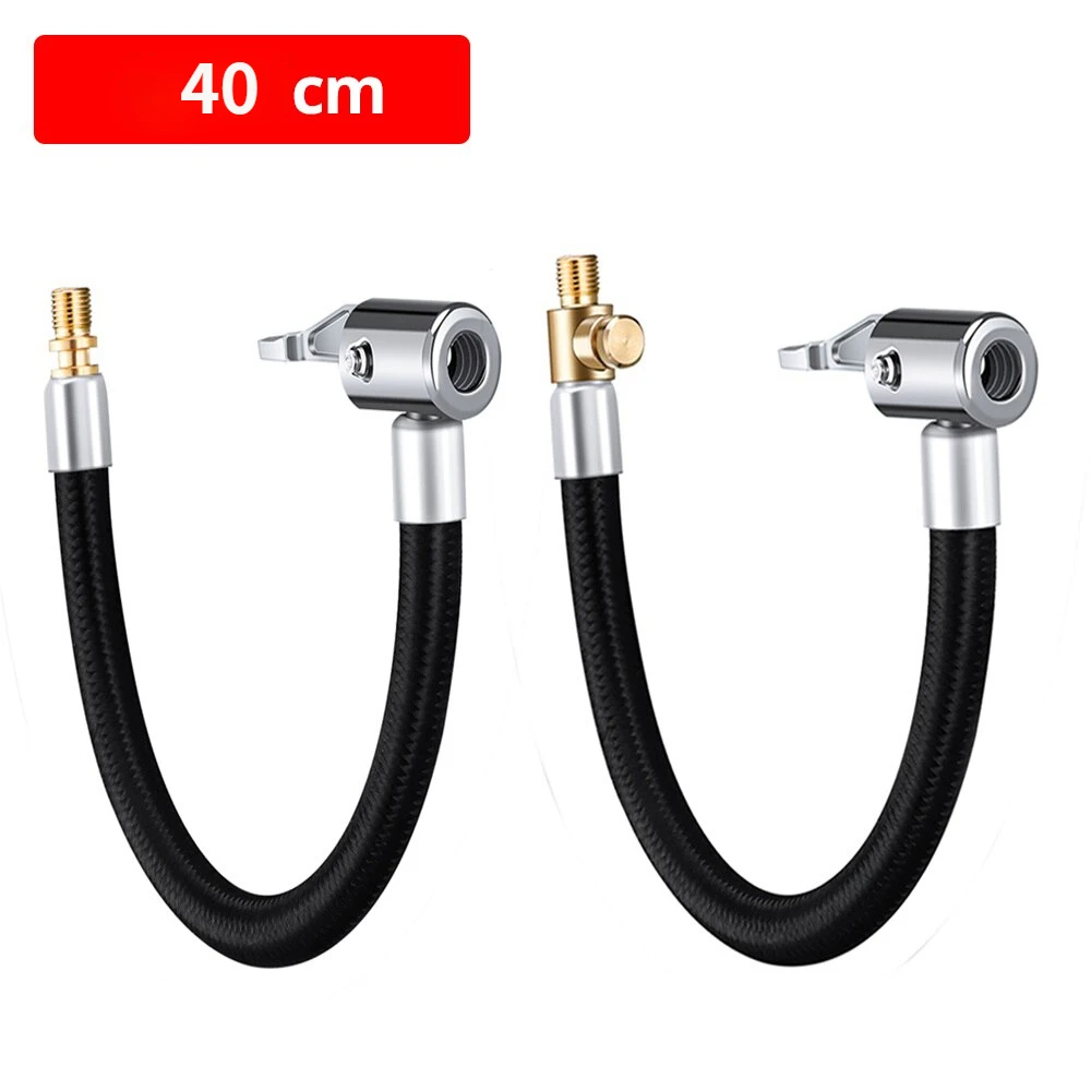 40cm Car Tire Inflator Hose Inflatable Air Pump Extension Tube Adapter Twist Tyre Connection Locking Air Chuck