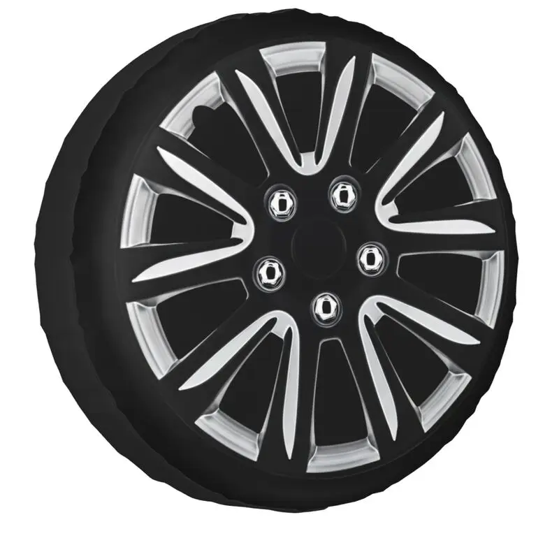 

Custom Funny Alloy Wheel Pattern Spare Wheel Cover Universal for Mitsubishi Pajero 4WD RV Tire Protector 14" 15" 16" 17" Inch