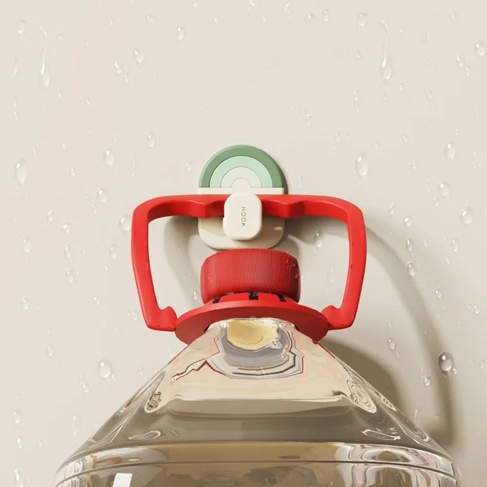 

6Pcs Creative Plastic Rainbow Hook No-Drill Self Adhesive Clothes Hook Waterproof Wall Mounted Key Holder Kitchen