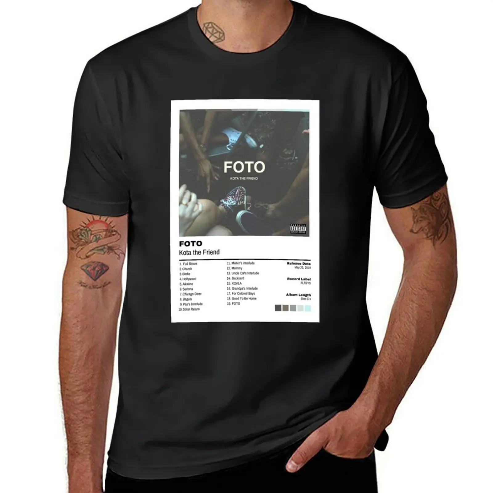 Kota the Friend - FOTO Album Art T-Shirt summer tops blacks vintage clothes men workout shirt