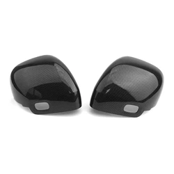 Carbon Fiber Bright Black Exterior Side Rearview Mirror Cover Trim For Hyundai Staria 2021 2022 2023