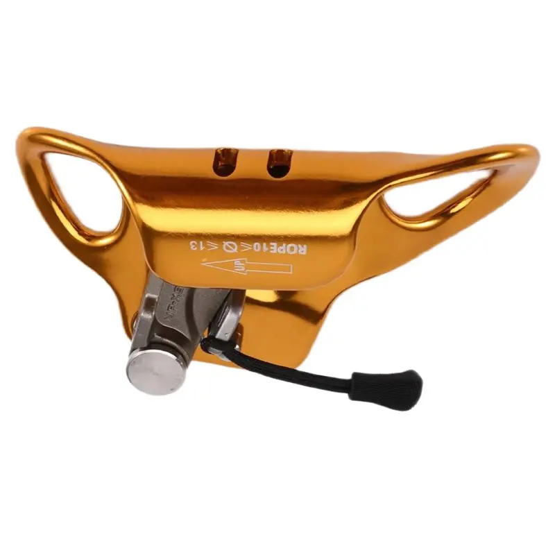 Chest Strap For Rock Climbers- Abdominal Clip For Outdoor Vertical Rope Climbing- Rope Clamp Fits 8-13Mm Gold Ascender
