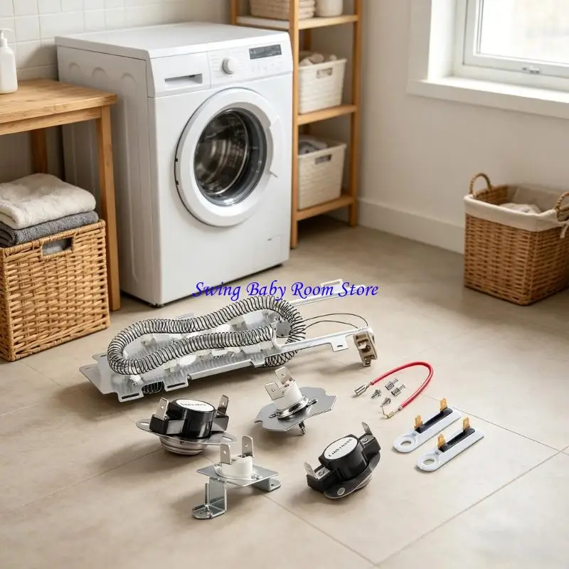 K1AD Dryer Heating Assembly WP8544771 Dryer Heating Repair Set Appliance Repair Component for Various Drying Machine