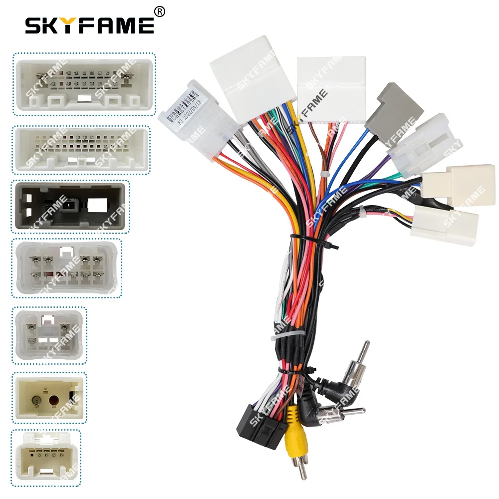 

SKYFAME 16Pin Car Wiring Harness Adapter Android Radio Power Cable For Subaru Outback Legacy