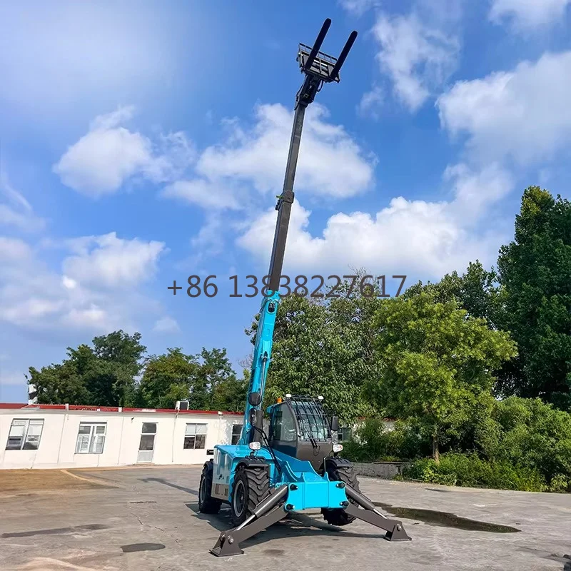 4 Wheel Drive EPA diesel Engine Telescopic Handler with 10 Metre Boom Heave 3.5 Ton Load Telescopic Forklift 4WD Telehandler