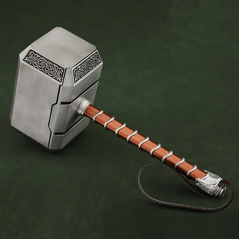 Figuras de acción de superhéroes de Los Vengadores, modelo de aleación de Thor Mjolnir de Marvel, 20cm, adorno de cobre plateado, juego de regalo, Juguetes