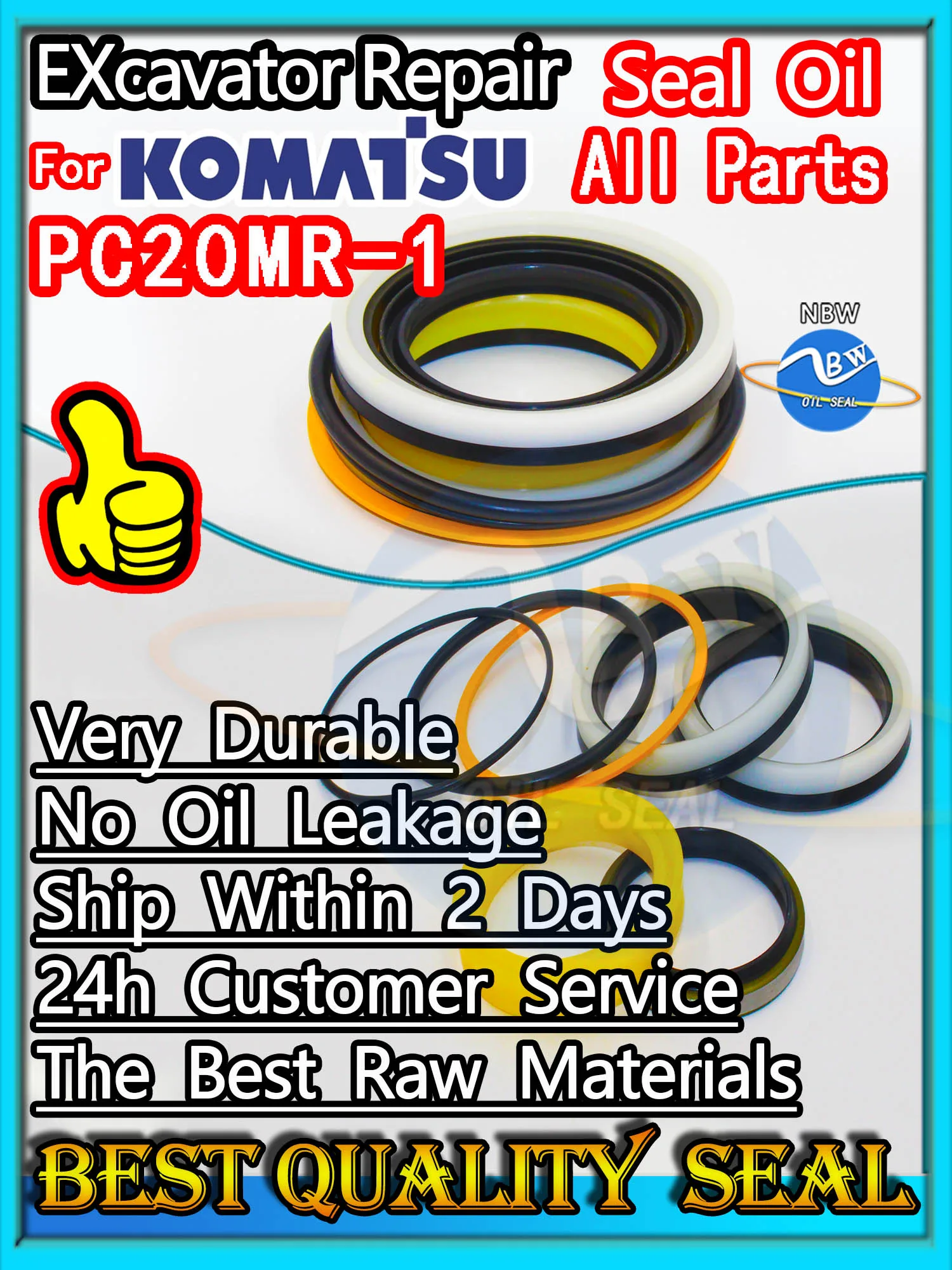 For KOMATSU PC20MR-1 Seal Kit Excavator Repair Oil High Quality PC20MR 1 Floating Rebuild Parts MOTOR Piston Rod Shaft Dust BOOM