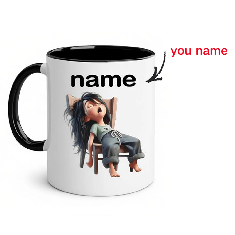 Personalized Sleeping Beauty Mug - Customizable with Name - Double-sided Printing - A Perfect Gift for Women and Mothers