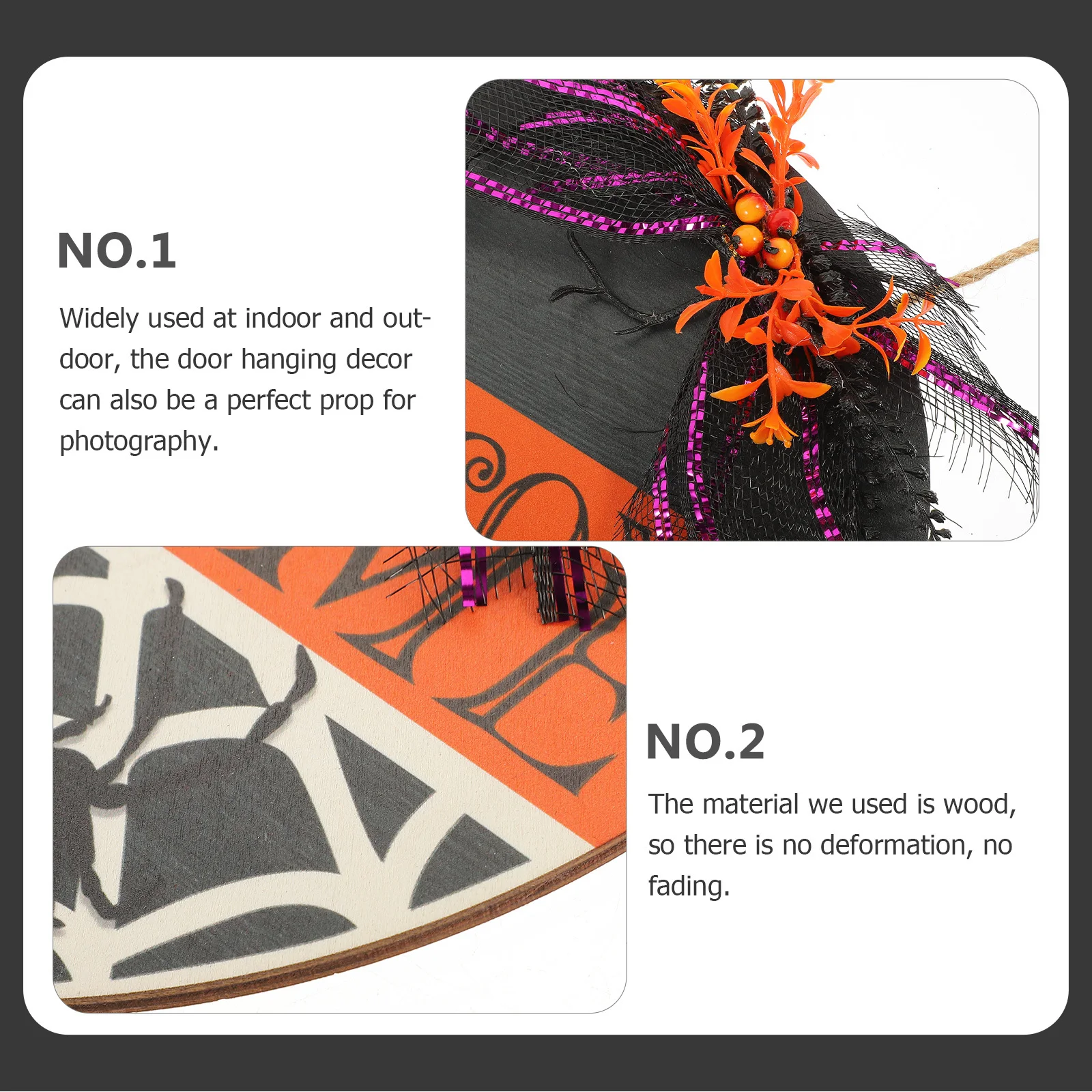 

Wooden Halloween Door Sign Spider Decor Front Porch Welcome Hanging Prop Halloween Decor Door Sign Signs Ornaments