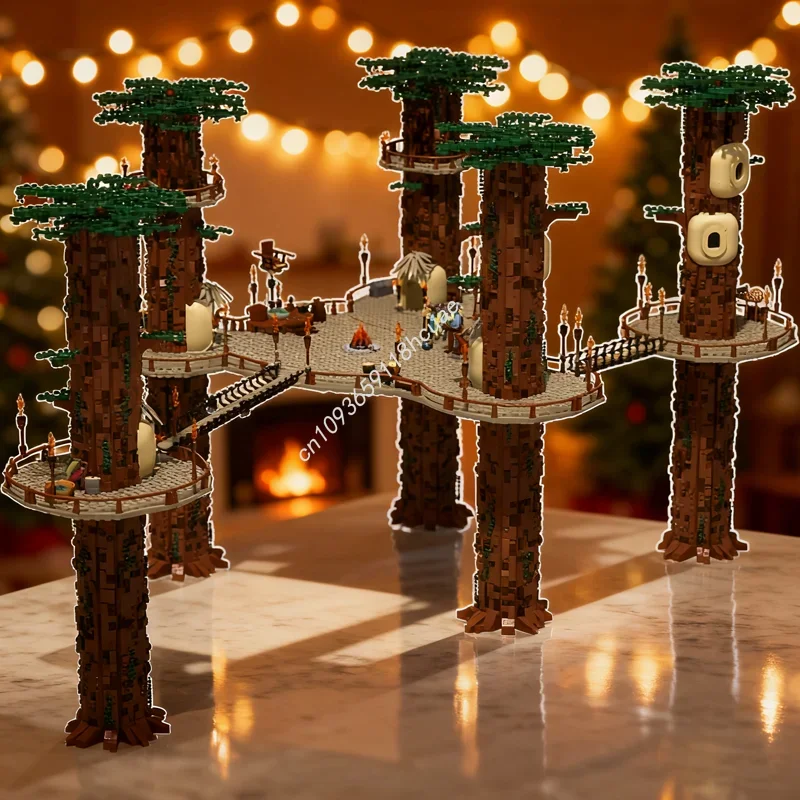 

10430 шт. MOC UCCS Ewok Village Star Battle UCSed Модель Строительные блоки Рождественский подарок Сборка игрушек DIY Творческая идея Кирпич Дети