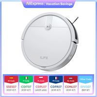﻿ ILIFE V2 Robot Vacuum Cleaner, 120 Min Runtime, Self-Charging Robotic Vacuum, Slim, Quiet, Ideal for Pet Hair and Hard Floors