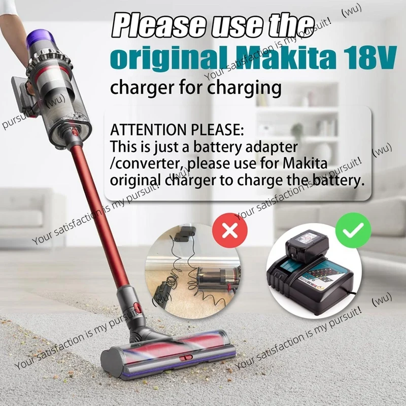 ZOCI-MT18V11 adapter for Makita lithium battery to Dyson V11, 18V Makita battery replacement - view 4