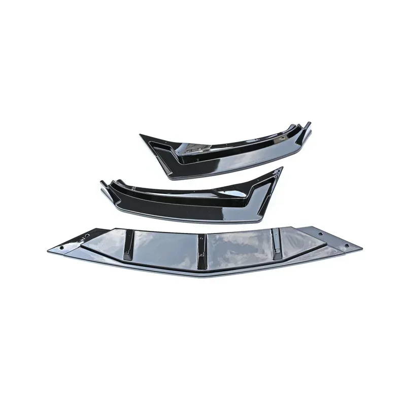For Volkswagen Passat B8 2014-2019 High Quality Glossy Black Carbon Look Car Front Bumper Lip Diffuser Spoiler Splitter Body Kit
