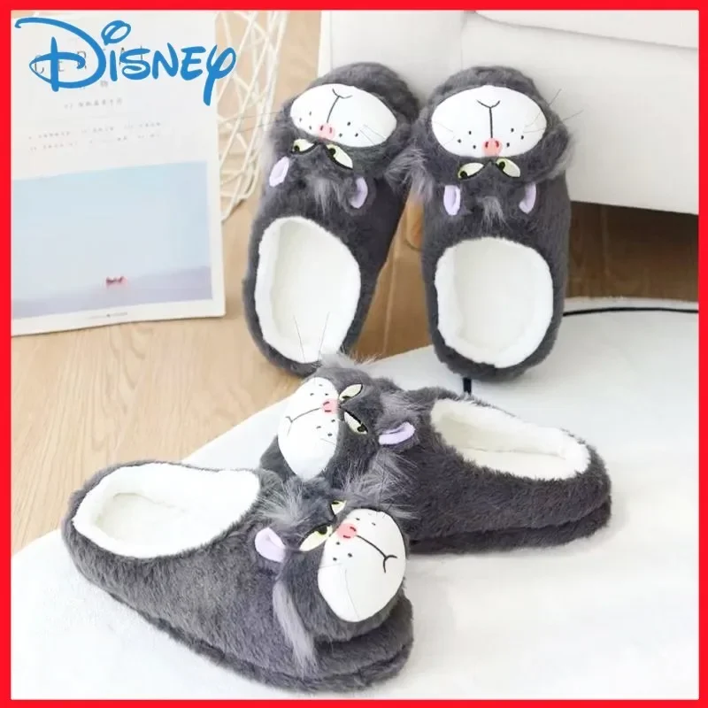 Disney Cartoon Anime Lucifer Cat cenerentola norvegese foresta gatto peluche ragazze pantofole da casa Kawaii antiscivolo scarpe di cotone caldo