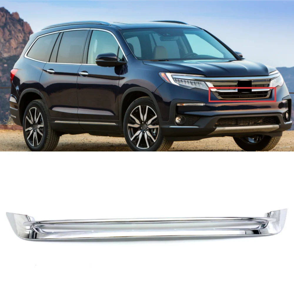 

For Honda Pilot 2019-2021 car front bumper grille electroplated surface decorative strip