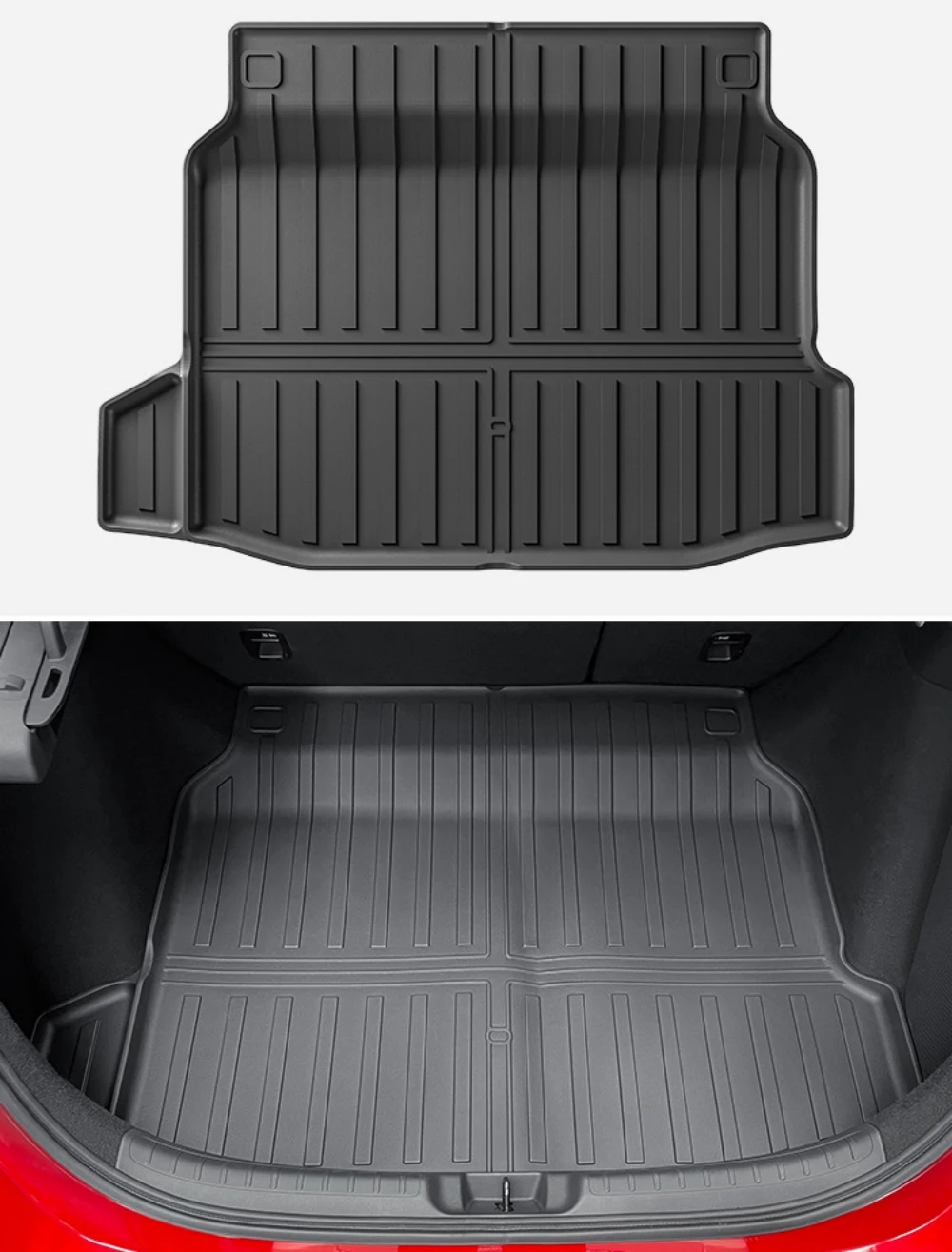 Kofferraummatte für Honda Civic TYPE R 2023 2024 2025 2026 TPE Bodenmatten Kofferraumauskleidung Allwetter-Kofferraummatte Bodenauskleidung Rückenlehnenmatten – Detail 4